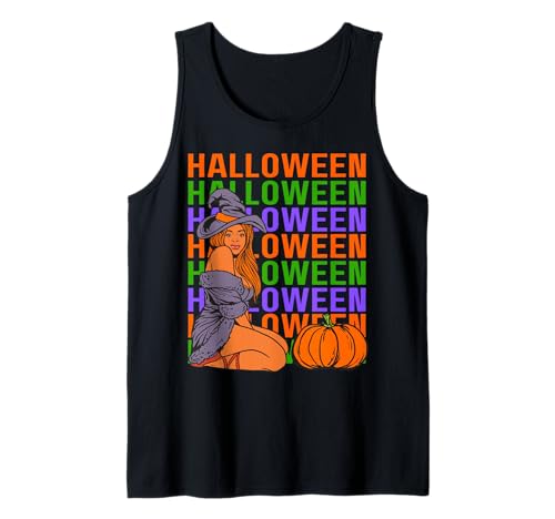 Lustiges Melanin Halloween Black Girl Magic Scary Blood Kostüm Tank Top von Melanin Halloween Shopp