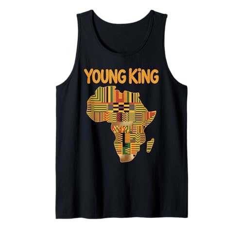 Young King Afrikanische Landkarte Tribal Kultur Muster Damen Herren Tank Top von Melanin Royalty Youth Ethnic Heritage Afro Roots