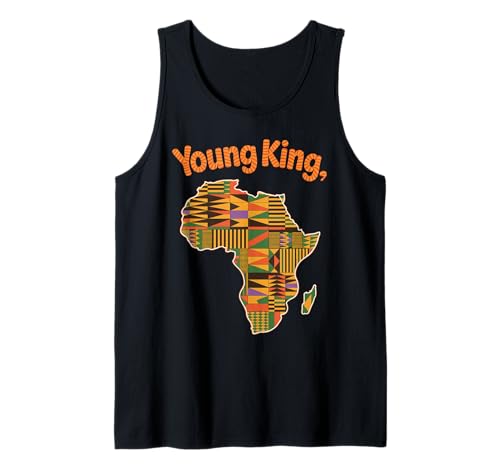 Young King Afrikanische Landkarte Tribal Kultur Muster Damen Herren Tank Top von Melanin Royalty Youth Ethnic Heritage Afro Roots
