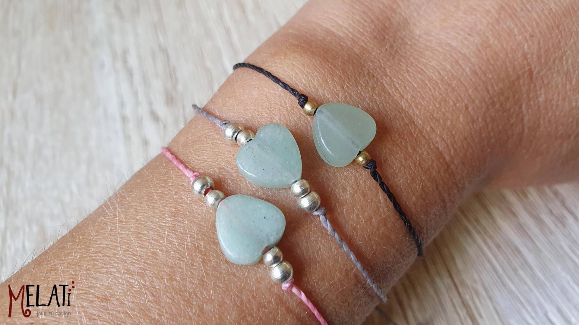 Armband Mit Herz Aus Stein, Steinarmband Herz, Quarz Armband, Schutzstein Grüner Stein Herzarmband, Beste Freundin von MelatiJewelryDesign