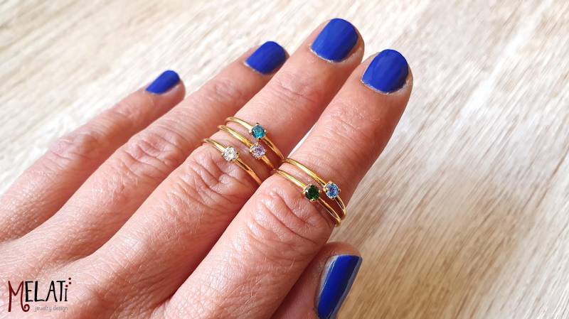 Vergoldeter Diamantenring, Goldener Ring Mit Glitzerstein, Feiner Stein, Zirkon, Filigraner Stein Geschliffenen Rin Vergoldeter Diamantenring, Goldener Ring Mit Glitzerstein, Feiner Stein, Zirkon, Filigraner Stein Geschliffenen Rin von MelatiJewelryDesign