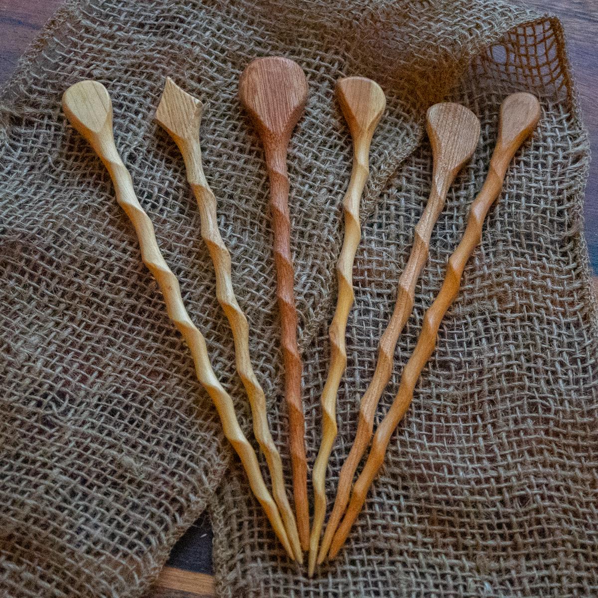 Extra Lange Haarnadeln Aus Recyceltem Holz - Perfekter Halt Für Jedes Haar von MelavastraShop