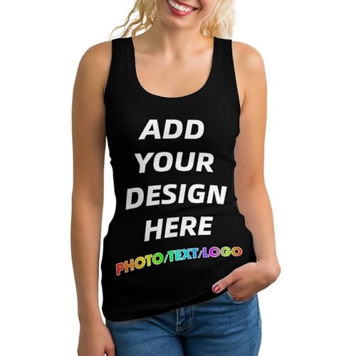 Benutzerdefinierte Tanktops für Frauen, personalisierte Sportweste mit Foto/Text, individuelles ärmelloses Shirt, Workout-Tops – Geschenke für Ehefrau, Freundin von Melbrakin