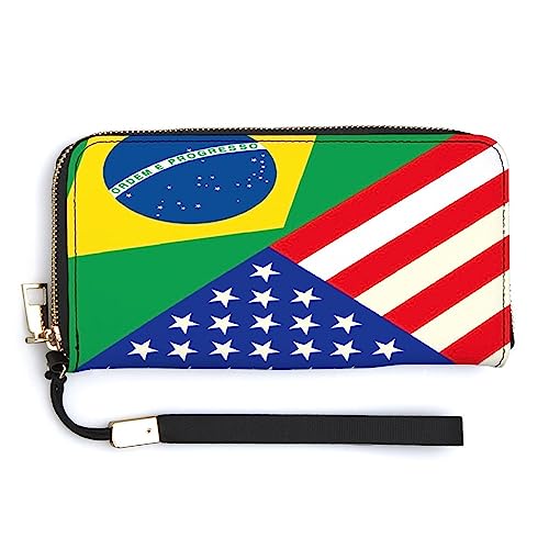 Damen-Pu-Geldbörsen, Handyhülle, Holster-Tasche, niedliche Handtasche mit großem Fassungsvermögen, Reißverschluss, Geldbörse für Mädchen und Damen, kompatibel mit Geldbörse mit amerikanischer und bra Damen-Pu-Geldbörsen, Handyhülle, Holster-Tasche, niedliche Handtasche mit großem Fassungsvermögen, Reißverschluss, Geldbörse für Mädchen und Damen, kompatibel mit Geldbörse mit amerikanischer und bra von Melbrakin