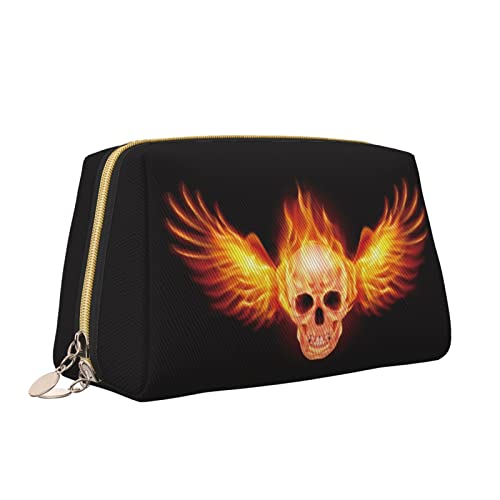 Elegante Reise-Kosmetiktasche aus Leder für Damen, Flamingo-Motiv, wasserdichte Make-up-Tasche, Geldbörse, Kulturbeutel, Organizer, Etui mit Reißverschluss für Damen, Schmuck, Kosmetika, S von Melbrakin