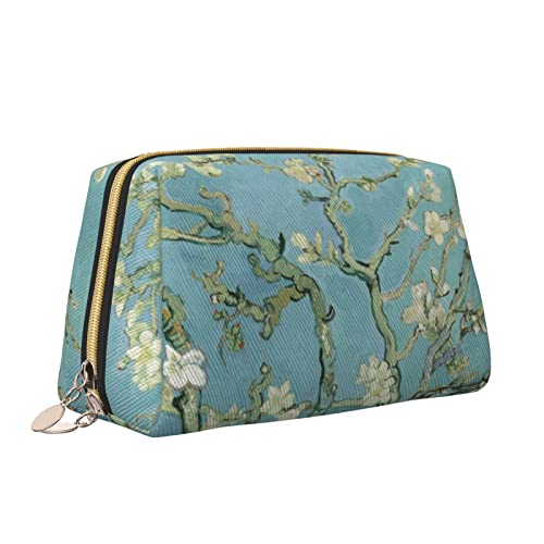 Elegante Reise-Kosmetiktasche aus Leder für Damen, wasserdichte Make-up-Tasche, Geldbörse, Kulturbeutel, Organizer mit Reißverschluss, für Damen, Schmuck, Kosmetika, S von Melbrakin