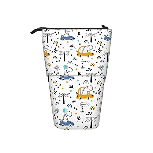 Federmäppchen, kindischer Dinosaurier, Dino, Sommerfahrer, Stifthalter, Teleskophalter, Schreibwaren, Aufbewahrung, Ständer, Beutel, Schulbedarf für Studenten, Künstler, Büro, Krankenschwestern von Melbrakin