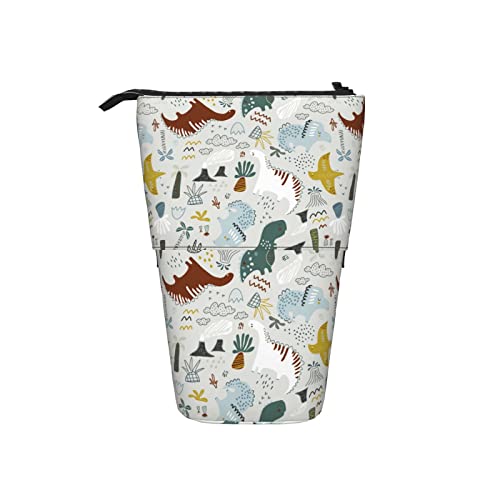 Federmäppchen, kindischer Dinosaurier, T-Rex, Wald, Dino, Boho-Stift, Teleskophalter, Schreibwaren, Aufbewahrung, Ständer, Beutel, Schulbedarf für Studenten, Künstler, Büro, Krankenschwestern von Melbrakin