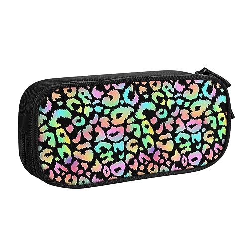 Federmäppchen mit trendigem, neonfarbenem, buntem Leoparden- und Gepardenmuster, großes Fassungsvermögen, Stifthalter, Bleistiftbeutel, Organizer, Reißverschluss, Kosmetik- und Make-up-Aufbewahrungst Federmäppchen mit trendigem, neonfarbenem, buntem Leoparden- und Gepardenmuster, großes Fassungsvermögen, Stifthalter, Bleistiftbeutel, Organizer, Reißverschluss, Kosmetik- und Make-up-Aufbewahrungst von Melbrakin