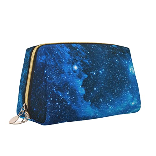 Leder-Make-up-Tasche mit Reißverschluss für Damen, Galaxy Nebula Star Space Kosmetiktasche, Kulturbeutel, niedlicher wasserdichter Make-up-Koffer, Reise-Organizer für Accessoires, Toilettenartikel, G von Melbrakin