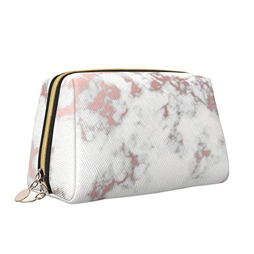 Make-up-Tasche aus Leder mit Reißverschluss für Damen, Kosmetiktasche, Kulturbeutel, niedliches wasserdichtes Make-up-Etui, Reise-Organizer für Accessoires, Toilettenartikel, Geschenke, S von Melbrakin