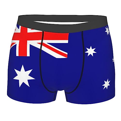 Melbrakin Australien-Flagge Herren-Unterwäsche, atmungsaktive Boxershorts, Stretch-Trunks von Melbrakin