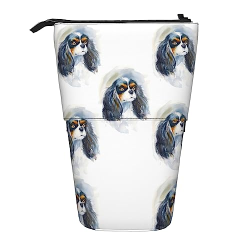 Melbrakin Cavalier King Charles Spaniel Federmäppchen mit Reißverschluss für Damen, Herren, Jungen und Mädchen von Melbrakin