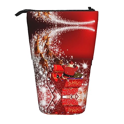 Melbrakin Christmas Magic Teleskop-Federmäppchen, Stifthalter, Teleskop-Federmäppchen, Tasche, Schreibwaren, für Schule, Büro, Weihnachten2, Einheitsgröße, Taschen-Organizer von Melbrakin