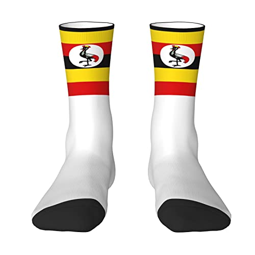 Melbrakin Crew-Socken mit Uganda-Flagge, sommerliche, feuchtigkeitsableitende Sportsocken für Herren und Damen von Melbrakin