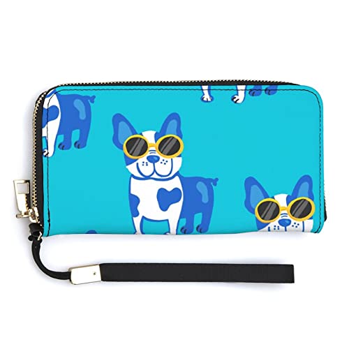 Melbrakin Damen-Handgelenk-Geldbörse mit lustigem Hund in der Sonnenbrille, große Kapazität, Geldbörsen für Damen, Lange Clutch-Taschen, Bedruckte PU-Handtasche mit Reißverschluss Melbrakin Damen-Handgelenk-Geldbörse mit lustigem Hund in der Sonnenbrille, große Kapazität, Geldbörsen für Damen, Lange Clutch-Taschen, Bedruckte PU-Handtasche mit Reißverschluss von Melbrakin