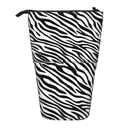 Melbrakin Federmäppchen mit Zebra-Motiv, mit Reißverschluss, für Damen, Herren, Jungen und Mädchen von Melbrakin