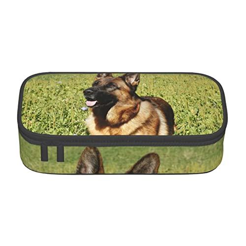 Melbrakin Federmäppchen, Motiv: Deutscher Schäferhund, großes Fassungsvermögen, für Mädchen und Jungen, bedrucktes Polyester-Schulbüro-Etui Melbrakin Federmäppchen, Motiv: Deutscher Schäferhund, großes Fassungsvermögen, für Mädchen und Jungen, bedrucktes Polyester-Schulbüro-Etui von Melbrakin