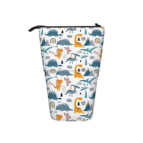 Melbrakin Federmäppchen, lustiges Doodle-Dinosaurier-Chidish-Boho-Stift-Teleskophalter, Schreibwaren-Aufbewahrung, Ständer, Beutel, Schulbedarf für Studenten, Künstler, Büro, Krankenschwestern von Melbrakin