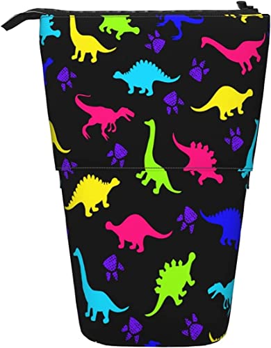Melbrakin Federmäppchen, stilvoll, niedliche Farben, Dinosaurier, stehender Stifthalter, Teleskop-Stiftetui, Taschen, Schulbedarf, Bleistiftbox, Schreibwarenbeutel von Melbrakin