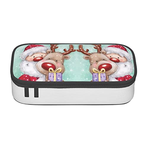 Melbrakin Federmäppchen mit Aufschrift „Merry Christmas, großes Fassungsvermögen, für Mädchen und Jungen, bedrucktes Polyester-Schulbüro-Etui Melbrakin Federmäppchen mit Aufschrift „Merry Christmas, großes Fassungsvermögen, für Mädchen und Jungen, bedrucktes Polyester-Schulbüro-Etui von Melbrakin