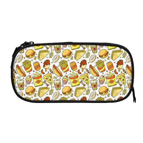 Melbrakin Federmäppchen mit Fast-Food-Hamburger und Pommes Frites, großes Fassungsvermögen, Stifthalter, Bleistiftbeutel, Box, Organizer, Reißverschluss, Kosmetik, Make-up, Aufbewahrungstasche Melbrakin Federmäppchen mit Fast-Food-Hamburger und Pommes Frites, großes Fassungsvermögen, Stifthalter, Bleistiftbeutel, Box, Organizer, Reißverschluss, Kosmetik, Make-up, Aufbewahrungstasche von Melbrakin