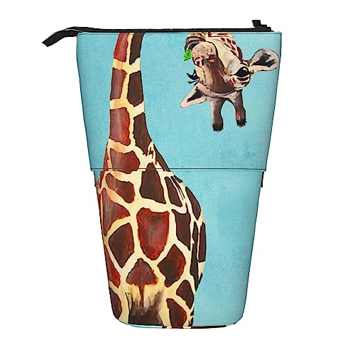 Melbrakin Federmäppchen mit Giraffen-Print und Reißverschluss für Damen, Herren, Jungen und Mädchen von Melbrakin