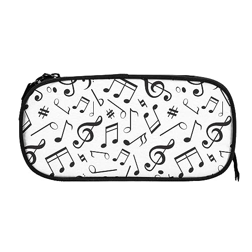 Melbrakin Federmäppchen mit niedlichem Musiknoten-Aufdruck, großes Fassungsvermögen, Stifthalter, Bleistiftbeutel, Box, Organizer, Reißverschluss, Kosmetik, Make-up, Aufbewahrungstasche Melbrakin Federmäppchen mit niedlichem Musiknoten-Aufdruck, großes Fassungsvermögen, Stifthalter, Bleistiftbeutel, Box, Organizer, Reißverschluss, Kosmetik, Make-up, Aufbewahrungstasche von Melbrakin