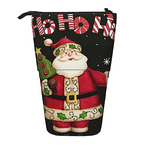 Melbrakin Frohe Weihnachten Teleskop-Federmäppchen, Stifthalter, Teleskop-Federmäppchen, Tasche, Schreibwaren, für Schule, Büro, Weihnachten2, Einheitsgröße, Taschen-Organizer von Melbrakin