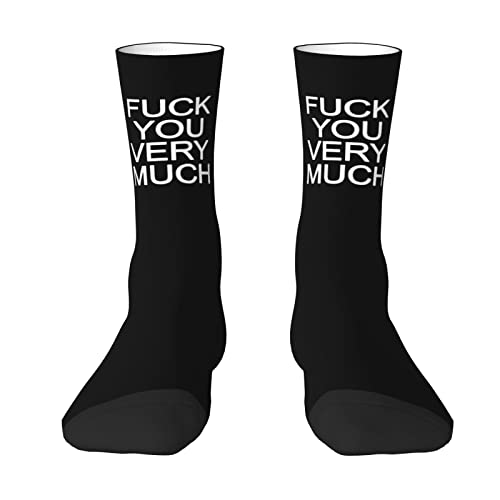 Melbrakin Fuck You Very Much Crew-Socken, sommerliche, feuchtigkeitsableitende Sportsocken für Herren und Damen von Melbrakin