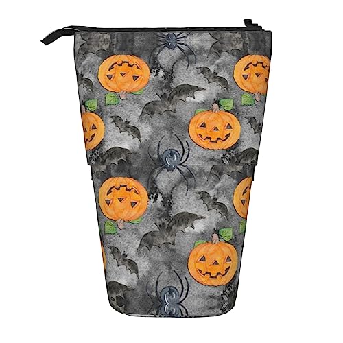 Melbrakin Halloween-Kürbis-Teleskop-Federmäppchen, Stifthalter, Teleskop-Federmäppchen, Tasche, Schreibwaren, für Schule, Büro, Weihnachten2, Einheitsgröße, Taschen-Organizer von Melbrakin