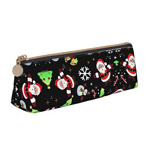 Melbrakin Niedliches Federmäppchen mit Aufdruck „Merry Christmas, Make-up-Tasche aus Leder für Mädchen, Jungen, Schule, Büro Melbrakin Niedliches Federmäppchen mit Aufdruck „Merry Christmas, Make-up-Tasche aus Leder für Mädchen, Jungen, Schule, Büro von Melbrakin