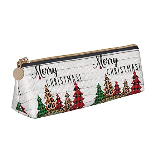 Melbrakin Niedliches Federmäppchen mit Aufdruck „Merry Christmas, Make-up-Tasche aus Leder für Mädchen, Jungen, Schule, Büro Melbrakin Niedliches Federmäppchen mit Aufdruck „Merry Christmas, Make-up-Tasche aus Leder für Mädchen, Jungen, Schule, Büro von Melbrakin