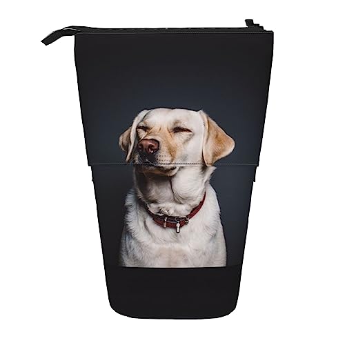 Melbrakin Niedliches Federmäppchen mit Labrador-Hundeständer und Reißverschluss für Damen, Herren, Jungen und Mädchen von Melbrakin