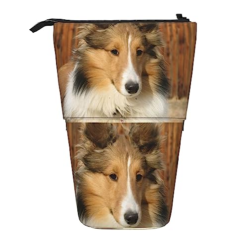 Melbrakin Schönes Federmäppchen mit Sheltie-Hunderasse, mit Reißverschluss, für Damen, Herren, Jungen und Mädchen von Melbrakin