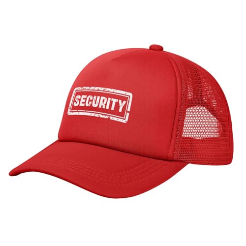 Melbrakin Security Mesh Cap Security Baseballmütze für Herren und Damen Security Trucker Hat Lustige Security Mütze Geschenke Schwarz von Melbrakin