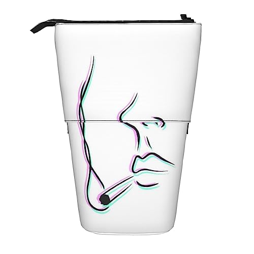 Melbrakin Smoker Teleskop-Federmäppchen, Stifthalter, Teleskop-Federmäppchen, Tasche, Schreibwaren, für Schule, Büro, Weihnachten2, Einheitsgröße, Taschen-Organizer von Melbrakin