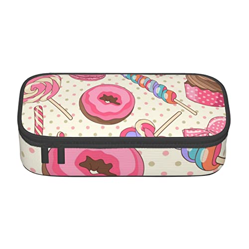 Melbrakin Süßes Lollipop Cupcake-Federmäppchen mit großem Fassungsvermögen für Mädchen und Jungen, bedrucktes Polyester-Schulbüro-Etui Melbrakin Süßes Lollipop Cupcake-Federmäppchen mit großem Fassungsvermögen für Mädchen und Jungen, bedrucktes Polyester-Schulbüro-Etui von Melbrakin