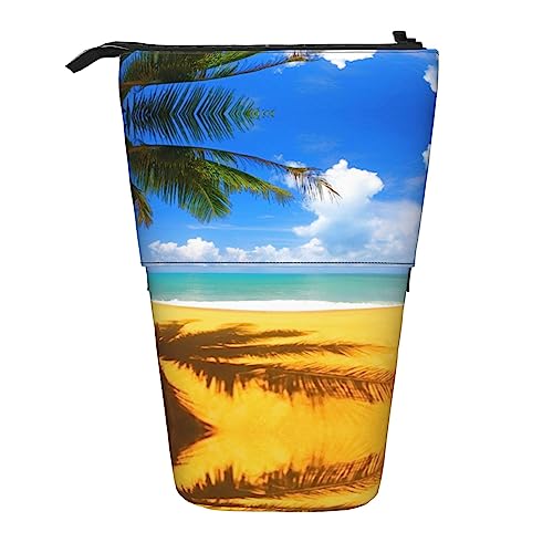 Melbrakin Sunset Palm Teleskop-Federmäppchen, Stifthalter, Teleskop-Federmäppchen, Tasche, Schreibwaren, für Schule, Büro, Weihnachten2, Einheitsgröße, Taschen-Organizer von Melbrakin