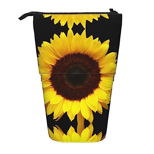 Melbrakin Teleskop-Federmäppchen mit Sonnenblumen-Hintergrund, Stifthalter, Teleskop-Federmäppchen, Tasche für Schreibwaren, für Schule, Büro, Weihnachten2, Einheitsgröße, Taschen-Organizer von Melbrakin