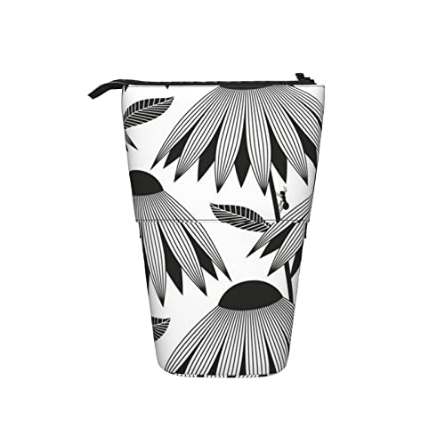 Melbrakin Teleskop-Federmäppchen mit schwarzen Augen, Stand-Up-Organizer, Kosmetiktasche, Make-up-Tasche, Schreibwaren-Stiftetui von Melbrakin