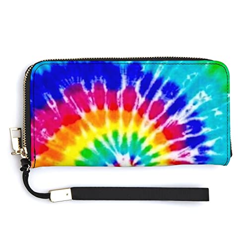 Melbrakin Tie Dye 1 Damen-Handgelenk-Geldbörse, große Kapazität, Geldbörsen für Damen, Lange Clutch-Taschen, Bedruckte PU-Handtasche mit Reißverschluss von Melbrakin