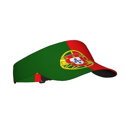 Melbrakin Visierhut mit Flagge von Portugal, Sonnenschutz für Strandsport, Golf, Laufen, Wandern, Unisex, verstellbar, für Damen, Herren, Erwachsene von Melbrakin