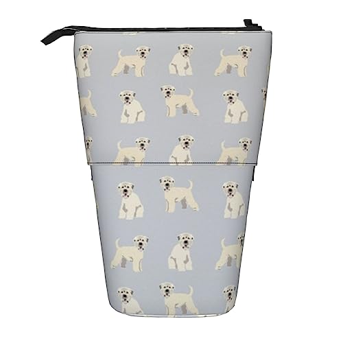 Melbrakin Irish Wheaten Terrier Hund, weich beschichtet, Wheaten Terrier, Stand-Federmäppchen mit Reißverschluss für Damen, Herren, Jungen und Mädchen von Melbrakin