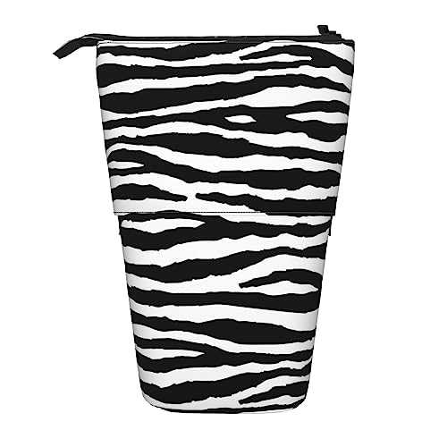 Melbrakin Federmäppchen mit Zebrastreifen, schwarz-weißen Tieren und Reißverschluss für Damen, Herren, Jungen und Mädchen von Melbrakin