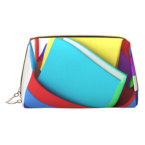 Minimalistische und stilvolle tragbare Make-up-Tasche aus Leder, Cartoon-Rucksack, Bedruckte Kosmetiktasche für Mädchen und Damen – kleine Größe von Melbrakin