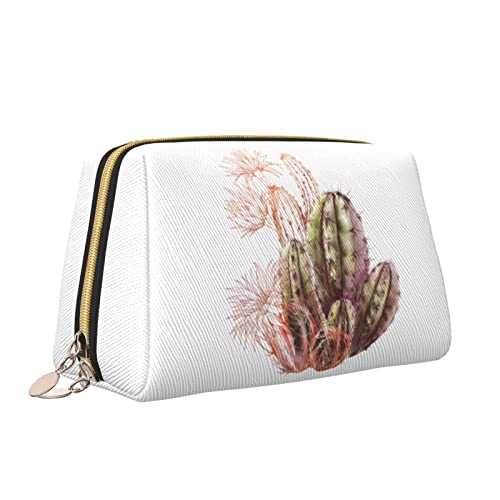 Niedliche Reise-Make-up-Tasche für Frauen, Kaktus-Pflanzen-Szenerie, Leder-Kosmetiktasche, Geldbörse, tragbar, wasserdicht, kleine Make-up-Tasche, Organizer, Kulturbeutel für Teenager-Mädchen, Pinsel Niedliche Reise-Make-up-Tasche für Frauen, Kaktus-Pflanzen-Szenerie, Leder-Kosmetiktasche, Geldbörse, tragbar, wasserdicht, kleine Make-up-Tasche, Organizer, Kulturbeutel für Teenager-Mädchen, Pinsel von Melbrakin