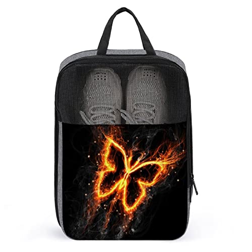 Niedliche Reise-Schuhtasche, Feenfeuer-Schmetterling, wasserdicht, atmungsaktiv, tragbar, Reise-Schuhtasche mit Reißverschluss, Reise-Schuh-Organizer, Schuhe, Aufbewahrungstasche für Männer, Frauen, Niedliche Reise-Schuhtasche, Feenfeuer-Schmetterling, wasserdicht, atmungsaktiv, tragbar, Reise-Schuhtasche mit Reißverschluss, Reise-Schuh-Organizer, Schuhe, Aufbewahrungstasche für Männer, Frauen, von Melbrakin