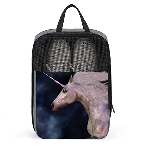 Niedliche Reise-Schuhtasche, Pferd, Einhorn, Galaxy Nebula, wasserdicht, atmungsaktiv, tragbar, Reise-Schuhtasche mit Reißverschluss, Reise-Schuh-Organizer, Schuhe, Aufbewahrungstasche für Männer, Fr Niedliche Reise-Schuhtasche, Pferd, Einhorn, Galaxy Nebula, wasserdicht, atmungsaktiv, tragbar, Reise-Schuhtasche mit Reißverschluss, Reise-Schuh-Organizer, Schuhe, Aufbewahrungstasche für Männer, Fr von Melbrakin
