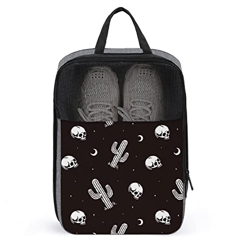 Niedliche Reise-Schuhtasche, Totenkopf-Motiv, wasserdicht, atmungsaktiv, tragbar, mit Reißverschluss, Reise-Schuh-Organizer, Schuhe, Aufbewahrungstasche für Männer, Frauen, Fitnessstudio, täglich Niedliche Reise-Schuhtasche, Totenkopf-Motiv, wasserdicht, atmungsaktiv, tragbar, mit Reißverschluss, Reise-Schuh-Organizer, Schuhe, Aufbewahrungstasche für Männer, Frauen, Fitnessstudio, täglich von Melbrakin